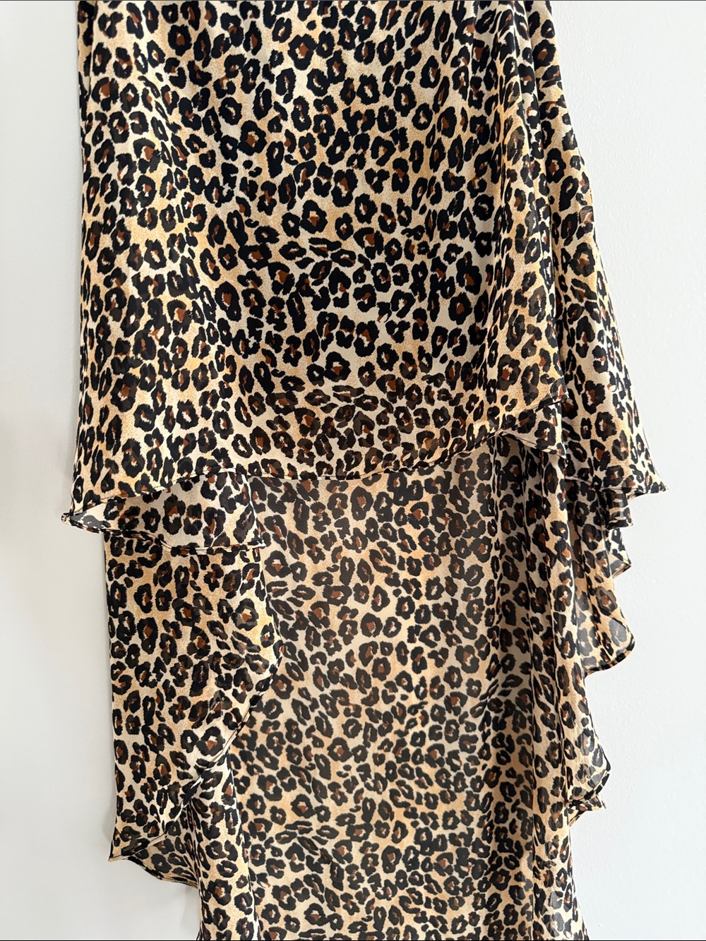 Guess Leopard Print High-Low Skirt - Black & Brown - Picture 4 of 4